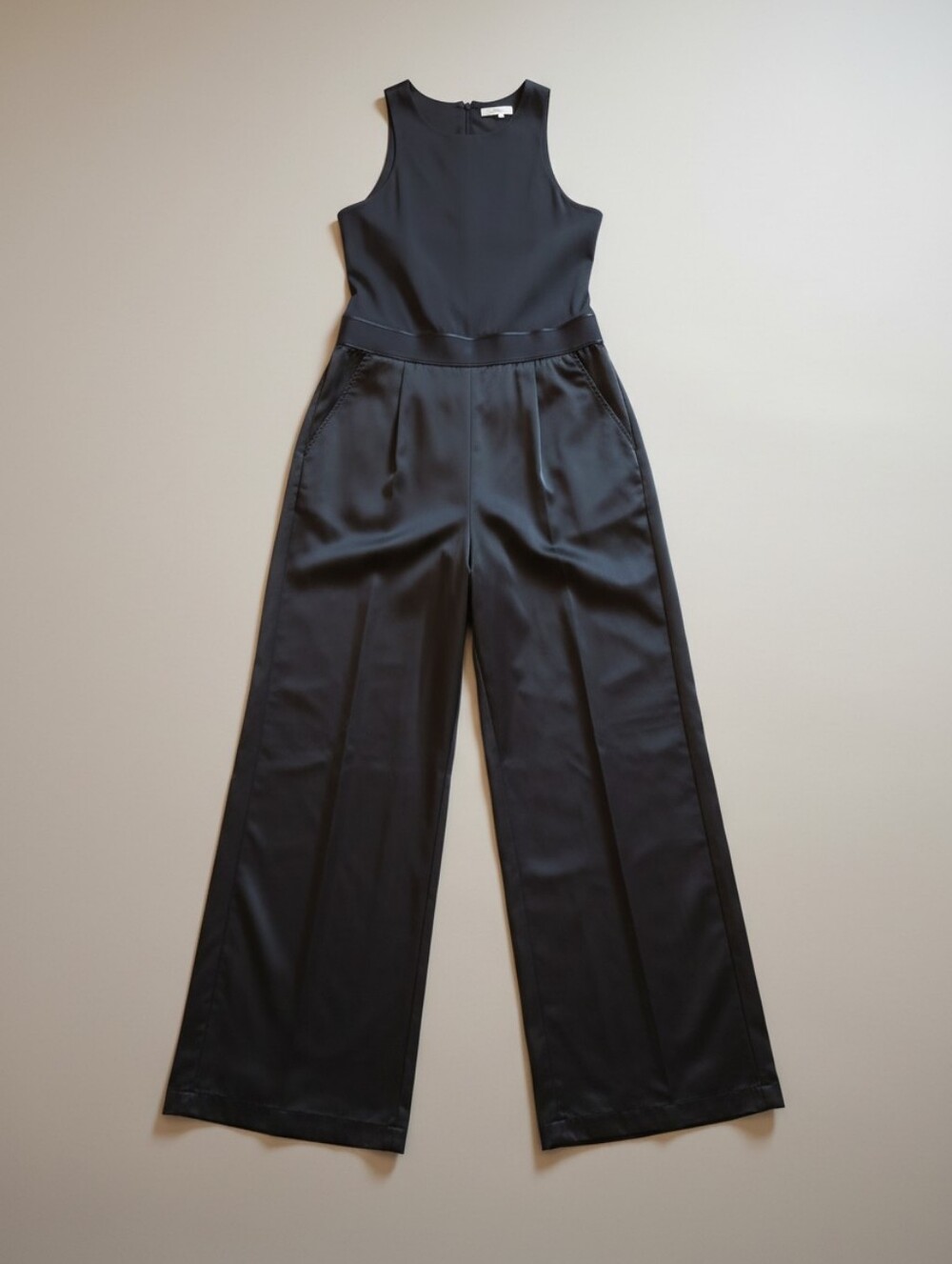Victoria’s Secret Effortless Chic Jumpsuit | Black Satin Finish | XL - Picture 4 of 10